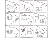 Stickserie - ITH Einsteckhüllen quadratisch Ostern